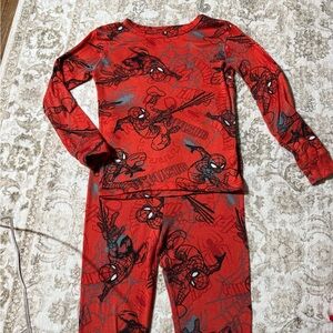 Marvel Spider-Man Red and Black Kids Pajama Set